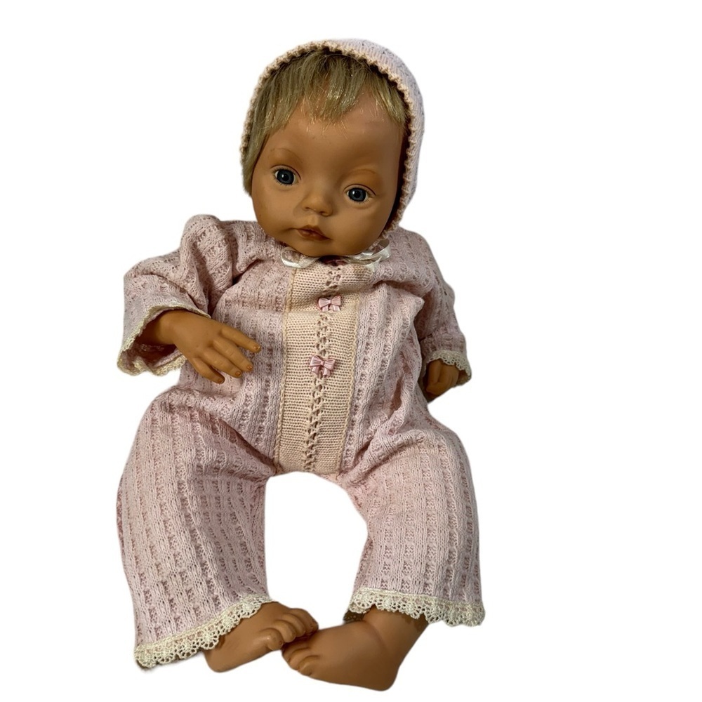Dianna Effner Jessica Comes Home Vinyl Doll  18” Ashton Drake Vtg Baby Pink